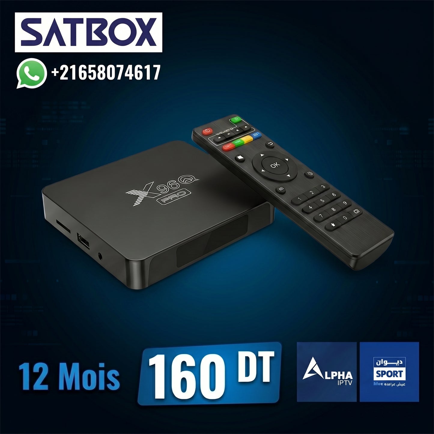 X96Q Pro 2/16 Gb Avec Alpha 12 Mois