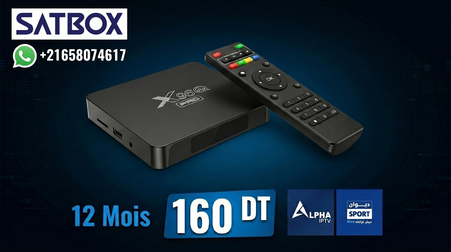 X96Q Pro 2/16 Gb Avec Alpha 12 Mois